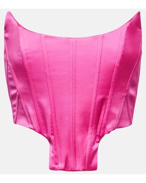 GIUSEPPE DI MORABITO Top Aus Satin - Pink
