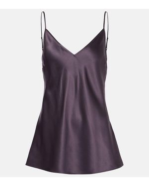JOSEPH Clea Silk Satin Camisole - Purple