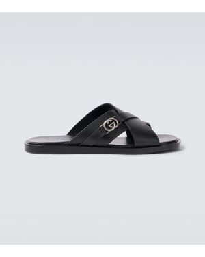 Gucci Sandalen Aus Leder - Schwarz