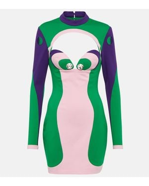 Area Miniabito Con Cut-Out - Verde