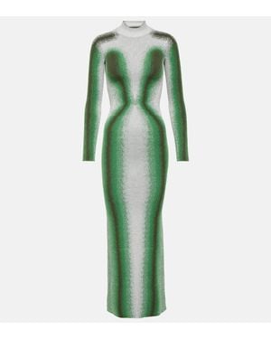 Y. Project Printed Knit Maxi Dress - Green