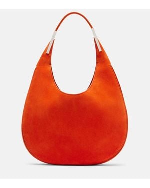 SAVETTE Florence Suede Shoulder Bag - Red