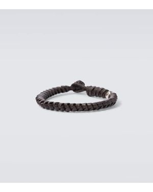 Bottega Veneta Braided Leather Bracelet - White