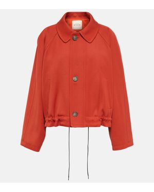 Tod's Cropped Virgin Wool Jacket - Red