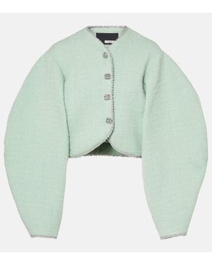 ROTATE BIRGER CHRISTENSEN Wool-blend Boucle Jacket - Green