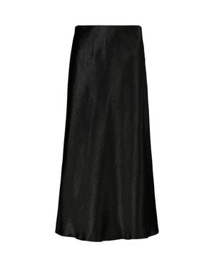 Max Mara Leisure Alessio Satin Midi Skirt - Black