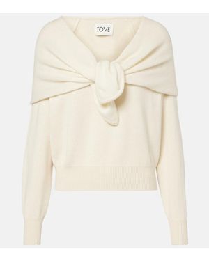 TOVE Malia Layered Cashmere Sweater - Natural