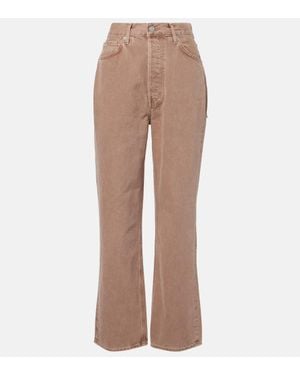 Veronica Beard High-Rise Straight Jeans Daniela - Natur