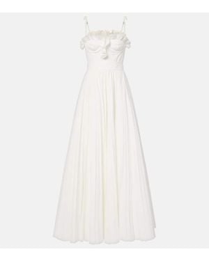 Giambattista Valli Ruffled Cotton Maxi Dress - White