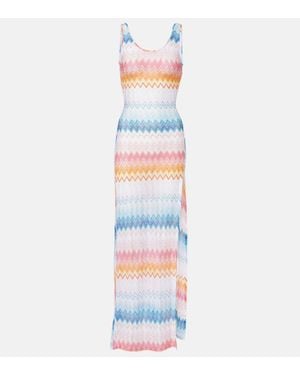 Missoni Zigzag-Pattern Dress - White
