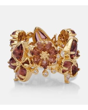 Zimmermann Bague Bloom En Plaque Or A Ornements - Marron