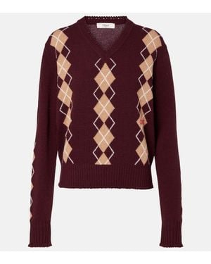 Chloé Pullover Aus Wolle Und Kaschmir - Rot