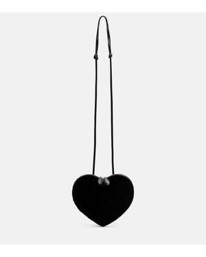 Alaïa Bolso Cruzado Le Coeur Small De Borrego - Blanco