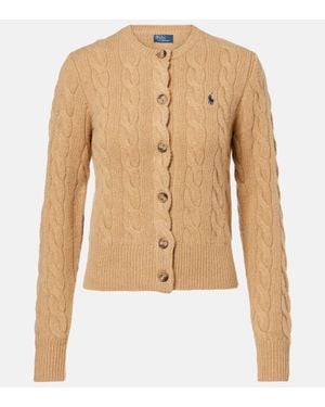 Polo Ralph Lauren Cable-Knit Wool And Cashmere Cardigan - Natural