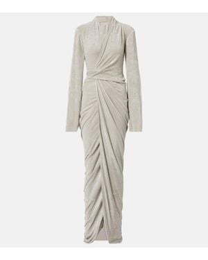 Rick Owens Wrap Maxi Dress - Natural