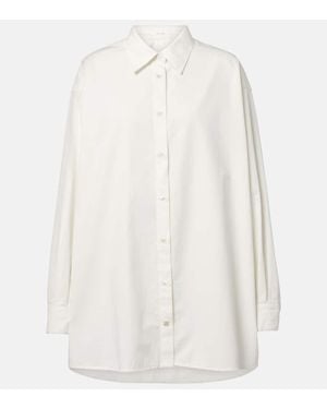 The Row Luka Cotton And Cashmere Shirt - White