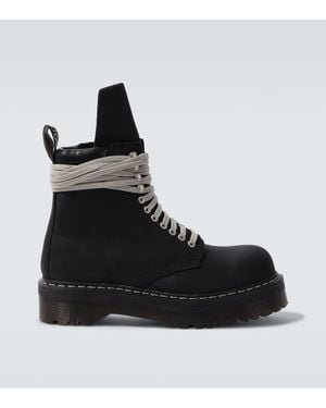 Rick Owens X Dr. Martens Leather Lace-Up Boots - Black
