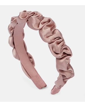 Jennifer Behr Haarreif Lia Aus Seidensatin - Pink