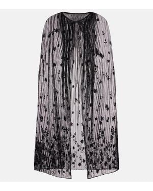 TOTEME Besticktes Cape Aus Tuell - Schwarz