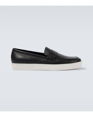 Manolo Blahnik Ellis Leather Loafers - Black