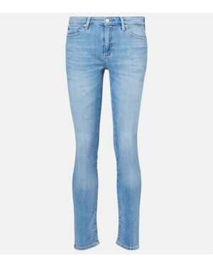 AG Jeans Mid-Rise Skinny Jeans Prima Ankle - Blau