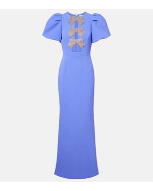 Rebecca Vallance Verzierte Robe Violetta Aus Crepe - Blau