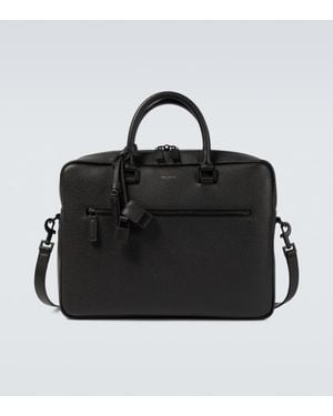 Saint Laurent Serviette Sac De Jour En Cuir - Noir