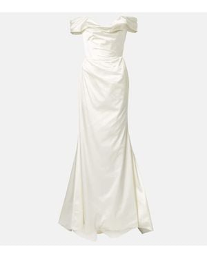 Vivienne Westwood Bridal Mabel Silk Satin Bustier Gown - White