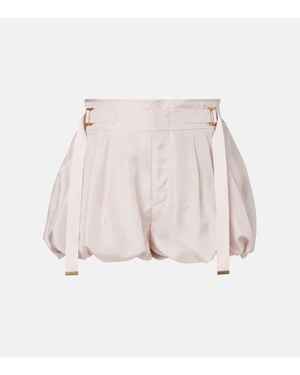 Chloé Cotton Gabardine Shorts - Natural