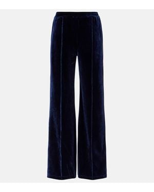 The Upside High-Rise-Jogginghose Monaco Freya Aus Samt - Blau