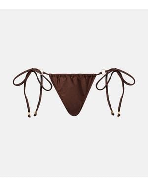 Bananhot Chain Embellished Bikini Bottoms - Brown