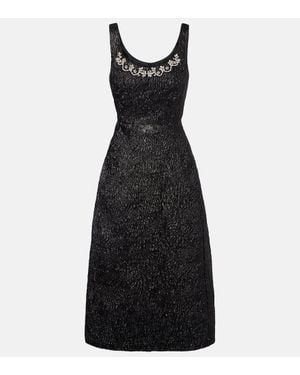 Simone Rocha Embellished Lame Cocktail Dress - Black
