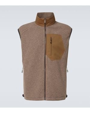 Sease Wool And Cashmere-blend Fleece Vest - Brown