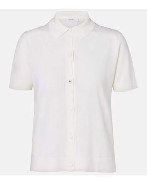 Max Mara Virgin Wool Cardigan - White