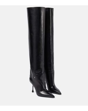 Jimmy Choo Cycas 95 Leather Over-The-Knee Boots - Black