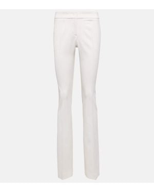 Blumarine Mid-Rise Slim Pants - White