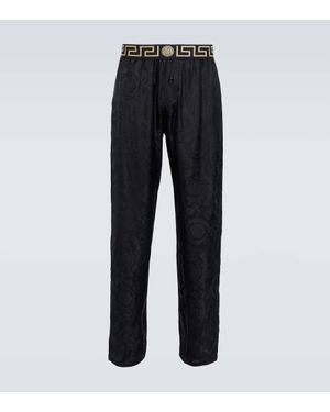 Versace Pantalones De Pijama Barocco - Azul