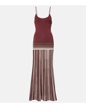 Faithfull the Brand Cecile Striped Cotton-Blend Maxi Dress - Purple