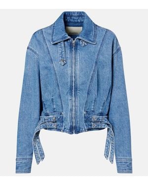 Isabel Marant Giacca Di Jeans Cropped Santa - Blu