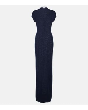 Alaïa Cashmere Maxi Dress - Blue