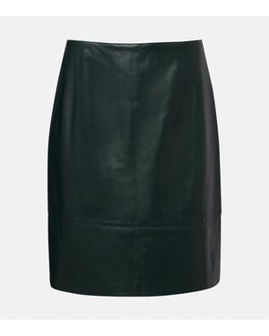 Vince Leather Pencil Skirt - Green