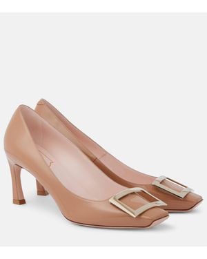 Roger Vivier Trompette Patent Leather Court Shoes - Pink