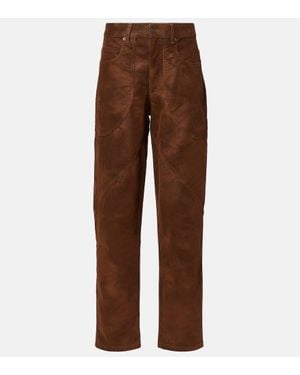 Isabel Marant Hose Kelvina Aus Lederimitat - Braun