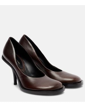 Dries Van Noten Pumps Aus Leder - Schwarz