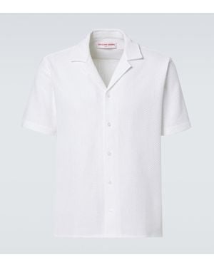 Orlebar Brown Maitan Cotton Bowling Shirt - White