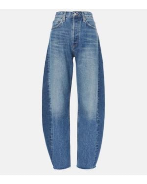 Agolde Luna High-Rise Barrel-Leg Jeans - Blue