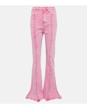 Y. Project Classic Trumpet Flared Jeans - Pink