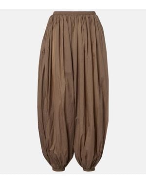 Alaïa Draped Balloon Pants - Brown