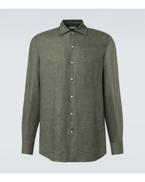 Loro Piana Andre Linen Shirt - Green
