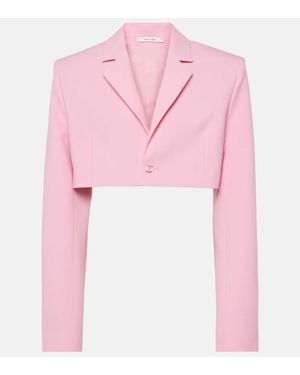 Nensi Dojaka Cropped Blazer - Pink